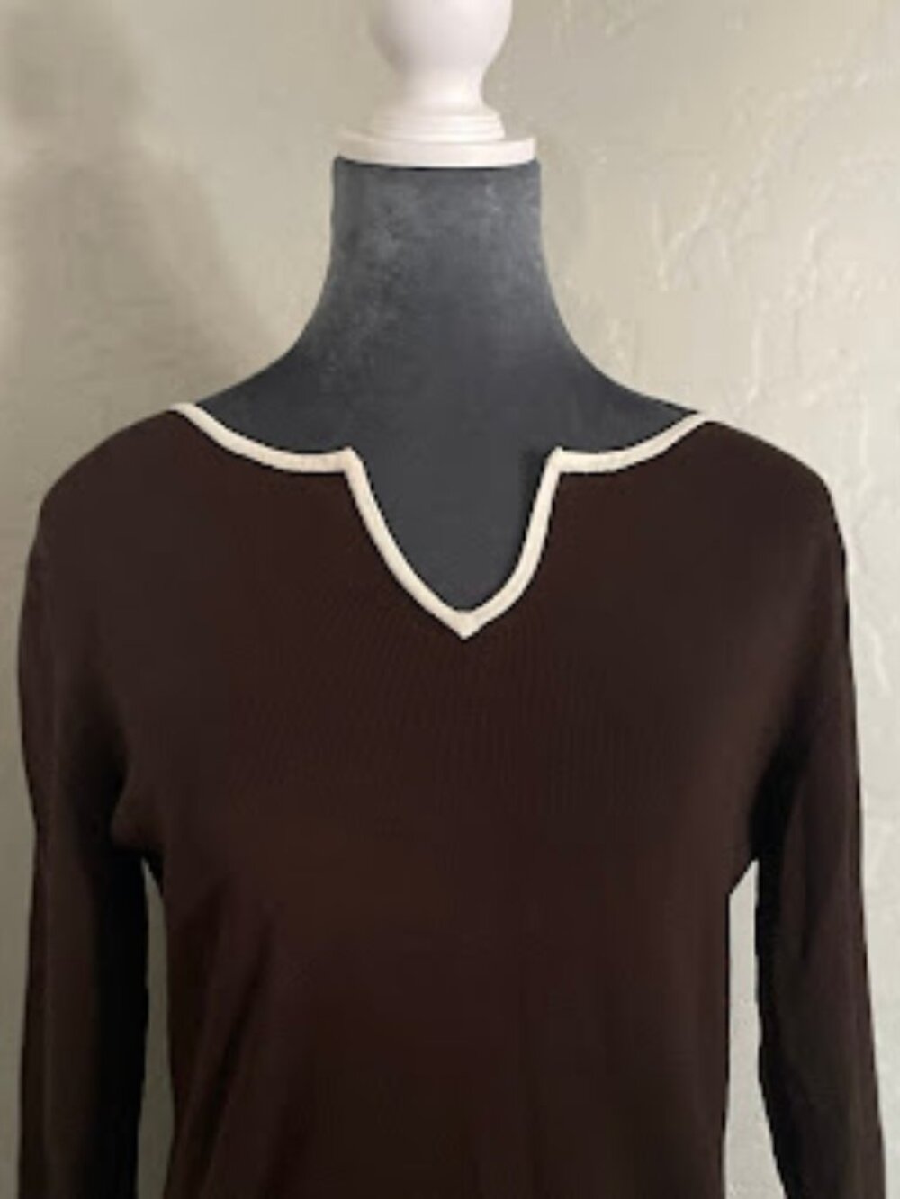 Ann Taylor Loft Brown 3/4-sleeve sweater shirt (Medium)